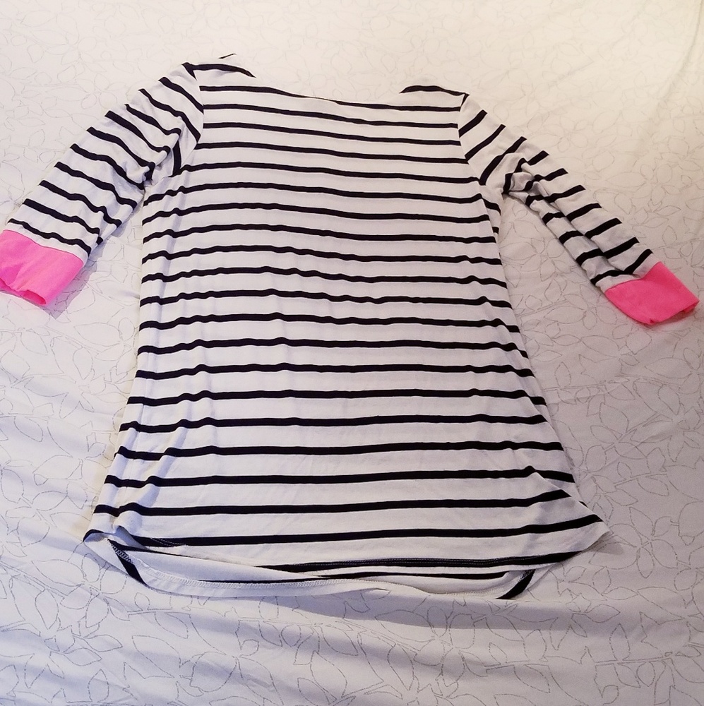 Navy and white tunic